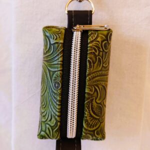 Beuteltasche grün/silber