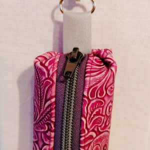 Beuteltasche lila mit Reflektorband